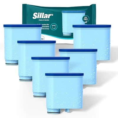 Bild av SILLAR 6x Vattenfilter för Helautomatiska Kaffemaskiner från Saeco och Philips Kompatibel med Aqua Clean Patron CA6903/10 CA6903/22 CA6903 Kalkfilter, Filterpatron