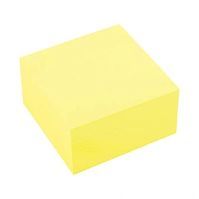 Bild av D.RECT 009326 självhäftande anteckningskuber Super Sticky Notes anteckningar i 76 x mm 400 ark gul