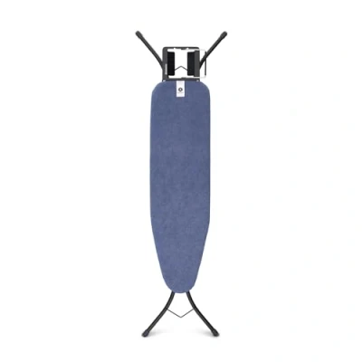 Bild av Brabantia Bügelbrett C, Massive Dampfbügelablage, Justerbar Strykjärnshållare, Denim Blue, A Strykbord (110 x 30 cm)