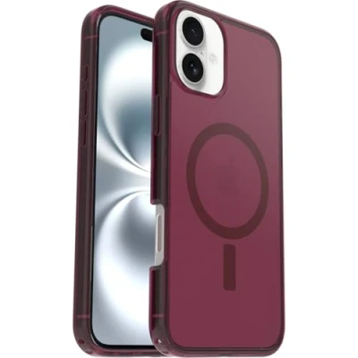 Bild av OtterBox Symmetry Clear MagSafe Apple iPhone 16 Plus Up Beet red