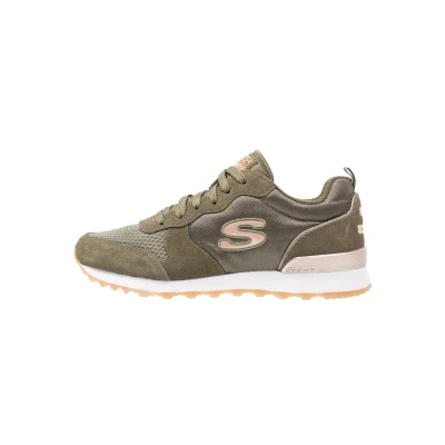 Bild av Skechers dam Og 85 Gold&#039;n Gurl Sneakers, Olivmocka nylon mesh rosa guld trim, 38.5 EU