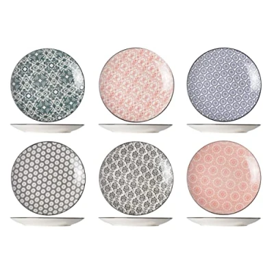 Bild av Cosy &amp; Trendy Delirio 6 sorterade platta tallrikar D23,5 cm (6 st)