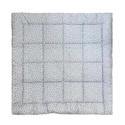 Bild av molis&amp;co krypfilt för baby 120 x cm 100 % bomull (OEKO TEX) lekmatta multifunktionell, tjock och mjuk vadderad perfekt som babyfilt lekfilt Blue Garden