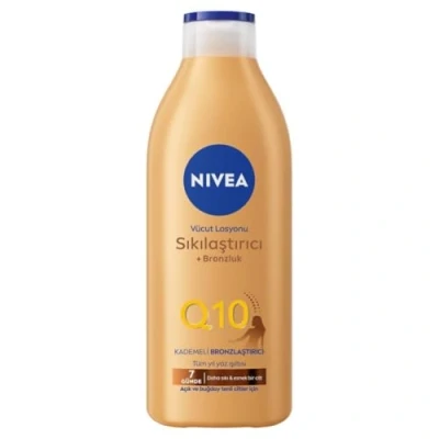 Bild av NIVEA Q10 Firming Plus Radiance gradvis solbränna (400 ml), solbrännande kräm med Q10, stöder en fuktkräm för solkyssad strålande glöd