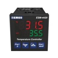 Bild av Emko ESM 4420.2.20.0.1/01.02/0.0.0.0.0 2 punkts, P, PI, PD, PID Temperaturregulator J, K, R, S, T, Pt100 200 till 1700 C Relä 5 A, SSR (L x B H) 95 48 mm