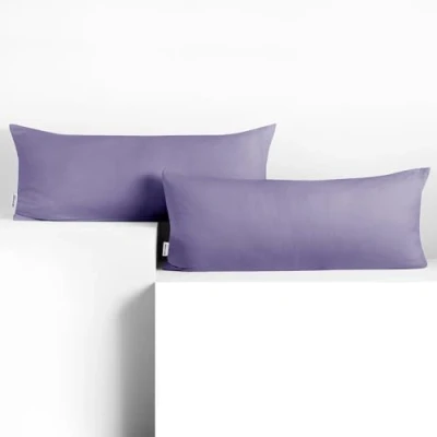 Bild av DecoKing 2 örngott 40 x 120 cm, jersey, bomull, dragkedja, lavendel, bärnsten