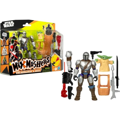 Bild av Hasbro MixMashers Star Wars the Mandalorian And Grogu Custom Mix Match Deluxe Action Figure Set &amp; Accessories 12cm