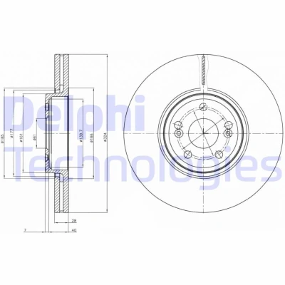 Bild av Bromsskiva DELPHI BG9687
