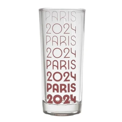 Bild av PARIS 2024, Set med 3 Tubo glas, låda, 20 cl M12, officiell licensierad produkt, modern design, perfekt för cocktail, hem, diskmaskinssäker