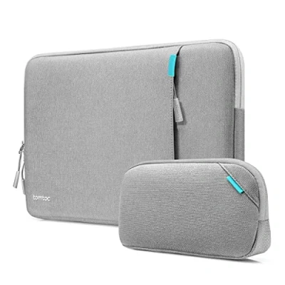 Bild av tomtoc 360 väska fodral för 14 tums New MacBook Pro M3/M2/M1 Pro/Max A2992 A2918 A2779 A2442 2023 2021, allroundskydd, stötsäker, vattenavvisande laptopväska laptopfodral med tillbehör