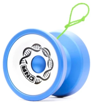 Bild av YoyoFactory DNA Yo Blue White (Metal Yoyo, String, Ball Bearing &amp; Instructions Included)
