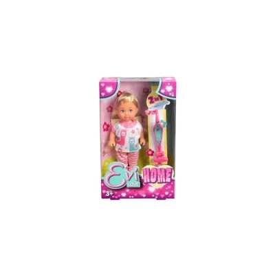 Bild av Simba 105733697 Evi LOVE Hjälpreda Bär en Söt Outfit Inklusive Dammsugare med 2i1 Funktion, 12 cm, Från 3 år
