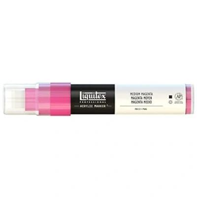 Bild av Liquitex 4610500 Professional Paint Marker, akrylmärkpenna med högpigmenterad vattenbaserad akrylfärg för inomhus och utomhusbruk, bred spets magenta medium