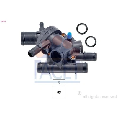 Bild av FACET 7.8178 Thermostat d&#039;eau 89 Made in Italy OE Equivalent avec joint d&#039;étanchéite RENAULT: CLIO 2, Kangoo I, I Express