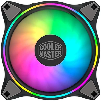 Bild av Cooler Master MasterFan MF120 Halo ARGB chassi och kylfläkt, adresserbar RGB belysning med dubbla ringar, hybridbladdesign stoppsensorskydd samt en vibrationsdämpande ram 120 mm
