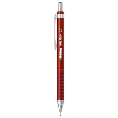 Bild av rOtring Tikky Retro stiftpennor 2B 0,7 mm Röda hylsor Med vågigt komfortgrepp 12 st.