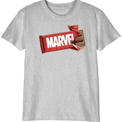 Bild av Marvel T shirt för pojkar, Melange grå, 8 �r
