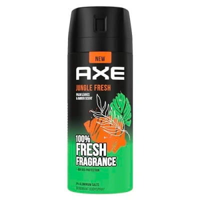 Bild av Axe Body Spray Jungle Fresh Deodorant utan aluminium ger effektivt skydd mot kroppslukt 150 ml i 48 timmar