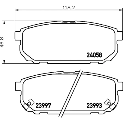 Bild av HELLA 8DB 355 010 871 Jeu de plaquettes frein avec indicateur d&#039;usure KIA: SORENTO 1