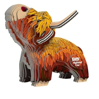 Bild av EUGY Vattenvänligt 3D pussel Highland Cow Puzzle