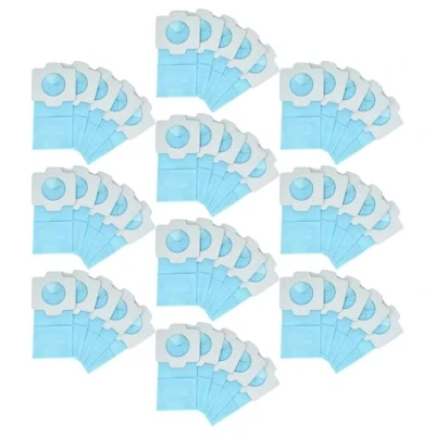 Bild av vhbw 50 x dammsugarpåsar kompatibla med Makita DCL182, DCL182Z, DCL182ZB, DCL182ZW, CL121DZX dammsugare papper, 11,8 cm 6 cm, ljusblå