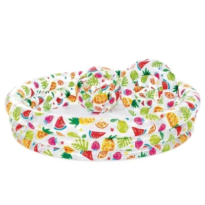 Bild av Intex 167438 poolset kul och ananas räddningsring, flerfärgad, 132 x 28 cm, 59469