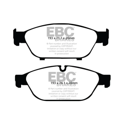 Bild av EBC Brakes Bromsbeläggssats, skivbroms DP42086R AUDI [A6, A7, A8]