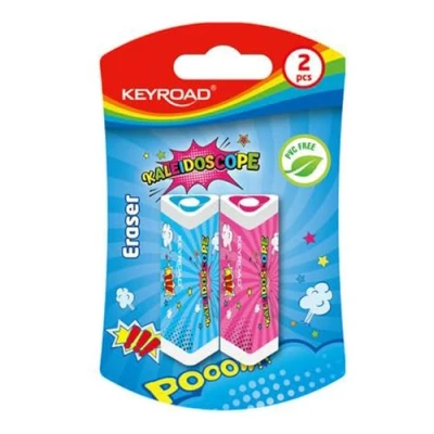 Bild av Keyroad KR971852 universal suddgummi triangulär/2 stycken blister/blandade färger/termoplastiskt gummi högsta kvalitet/barn litet roligt