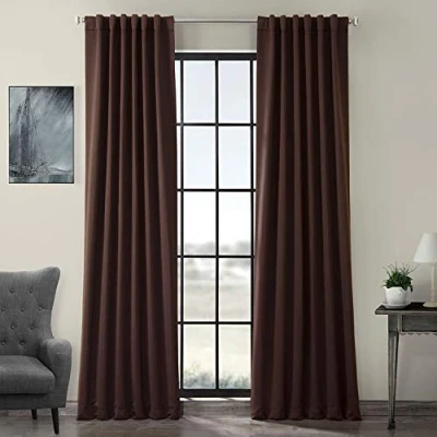 Bild av HPD Halvpris draperier mörkläggningsgardiner för rum 213 cm långa sovrum och vardagsrum (1 panel), 127 x 213, Java