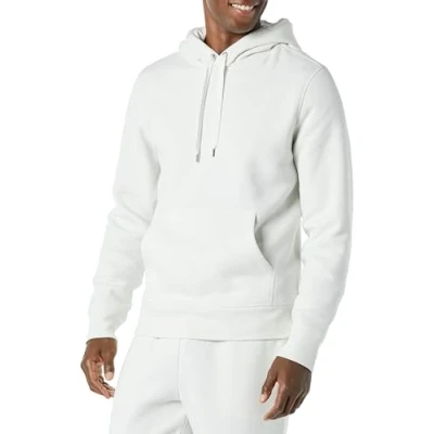 Bild av Amazon Essentials Men&#039;s Fleecetröja med huva (finns i Big &amp; Tall), Vit, XL
