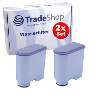 Bild av 2 x Trade Shop vattenfilter kompatibelt med Philips LatteGo, 5400, 5000, 4300, 3200, 3100, 2200, 1200 serien helautomatisk kaffemaskin