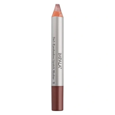 Bild av Impala penna 3 i 1 Färg 11 Rödbrun metallic ögonskugga, läppstift och blusher