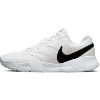 Bild av Nike Performance court LITE 4 All tennisskor, Storlek: 47.5, White/black/summit white Skinnimitation/textil
