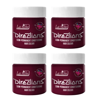 Bild av 4 x La Riche Directions Halvpermanent hårfärg 100 ml burk (Rubine)