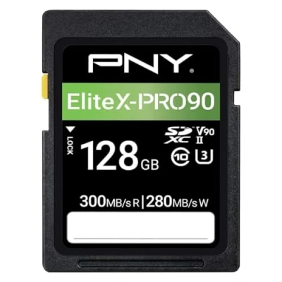 Bild av PNY 128GB EliteX PRO 90 Class 10 U3 V90 UHS II SD Flash Memory Card