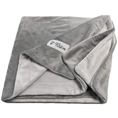 Bild av PetFusion Premium x Large hundtäcke (60 48). Vändbar grå Micro Plush. [100% polyester mjuk]