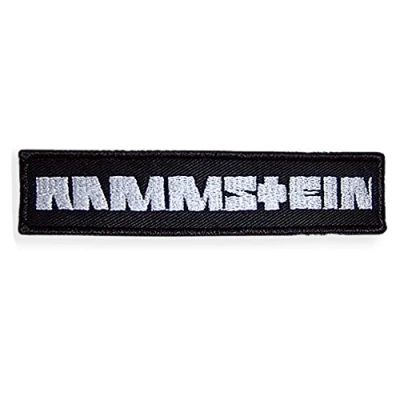Bild av Rammstein tygmärke Aufnäher &quot;Rammstein&quot; 12,8 x 2,9 cm svart, officiell bandvara