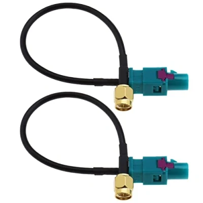 Bild av Be In Your Mind 2 st Fakra Z hankontakt till SMA fordon antennantenn adapterkabel universal för GSM GPS DAB TV antenner biltillbehör 15 cm/6 tum