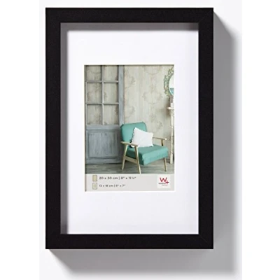 Bild av walther design tavelram svart 20 x 30 cm äkta glas Stockholm träram EA030B