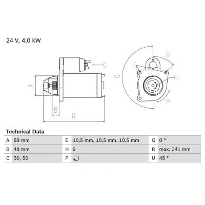 Bild av Startmotor BOSCH 0 986 011 280