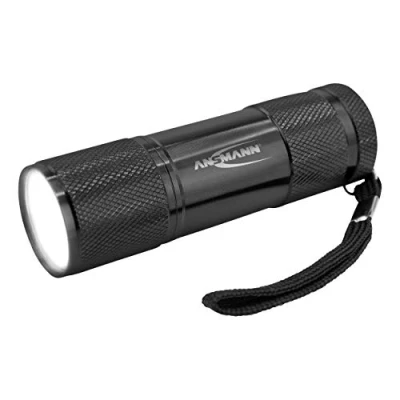 Bild av ANSMANN Action COB 1 W LED minificklampa kompakt för handväska, ryggsäck, handskfack inkl. 3 x AAA batteri, tillverkad av högkvalitativt aluminium med IPX3 skydd, 175 lm ljusstyrka