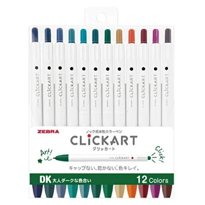 Bild av Zebra Clickart Wyss22 12Cdk vattenbaserad penna, 12 färger