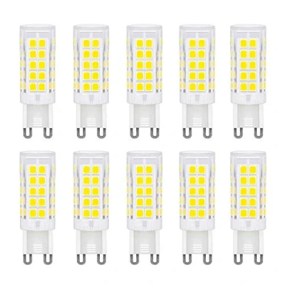 Bild av Jiotouhu Led glödlampa G9, 5W G9 lampor(motsvarande 50 W halogenlampor G9), kallvita glödlampor 6000K, flimmerfri, 360 graders vinkel, AC 220 240V, 10 st