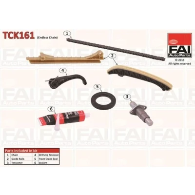 Bild av FAI AutoParts TCK161 Jeu de distribution à chaînes avec joints, sans roues dentées Simplex, Chaîne vélo MERCEDES BENZ: Classe A, B