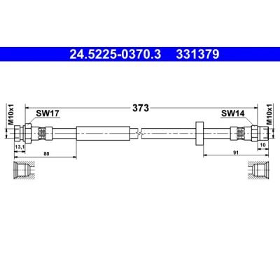 Bild av Bromsslang Ate 24.5225 0370.3