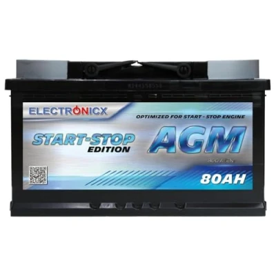 Bild av Electronicx AGM bilbatteri startbatteri start stopp batteri 80 AH 12V 820A