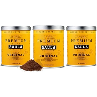 Bild av Premium Saula Målat kaffe, Pack 3 kaburkar om 250 gr. Original 100% Arabica