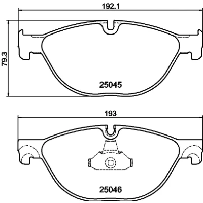 Bild av HELLA 8DB 355 015 251 Jeu de plaquettes frein préparé pour indicateur d&#039;usure BMW: 5 Berline, Touring, GT