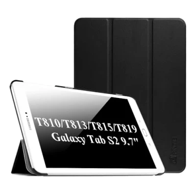 Bild av FINTIE fodral för Samsung Galaxy Tab S2 9,7&quot; T810N / T815N T813N/T819N tunt och lätt skyddande i PU läderfodral med sömnfunktion/automatisk väckarklocka, svart