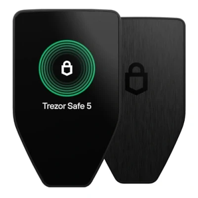 Bild av Trezor Safe 5 Secure Element Wallet with Passphras, Color Touch Screen, Haptic Feedback, Bitcoin Security, Supports 1000&#039;s of Coins and Tokens, Quick Easy Setup (Black Graphite)